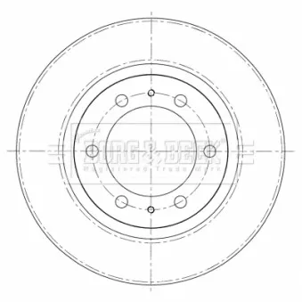 Jeu de 2 disques de frein avant BORG & BECK OEM 435120K140