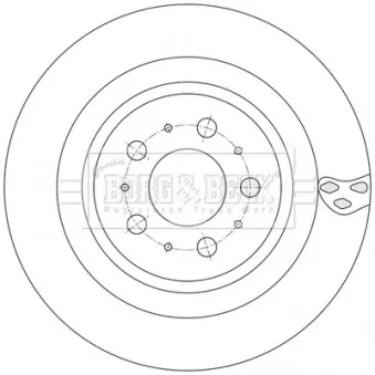 Jeu de 2 disques de frein arrière BORG & BECK BBD5605