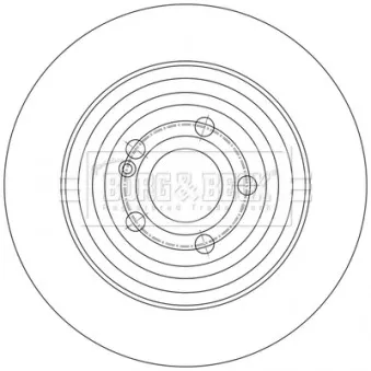 Jeu de 2 disques de frein arrière BORG & BECK BBD5622
