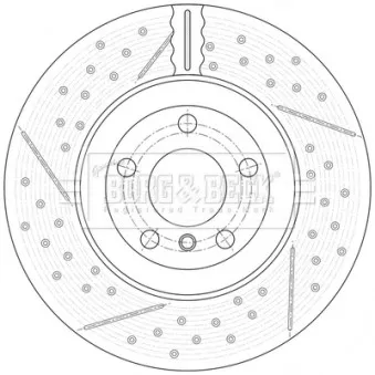 Jeu de 2 disques de frein arrière BORG & BECK OEM 34206797600