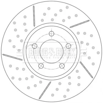Jeu de 2 disques de frein avant BORG & BECK OEM 34106797602