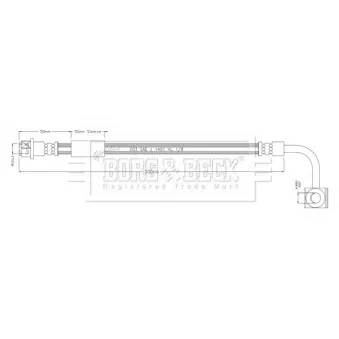 Flexible de frein BORG & BECK BBH8932 pour OPEL INSIGNIA 1.5 - 140cv