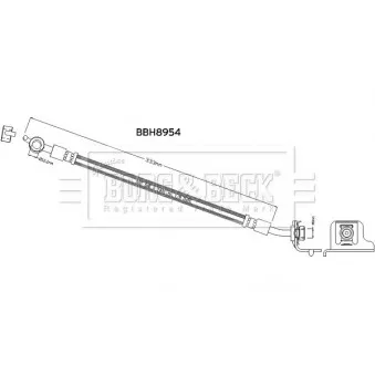 BORG & BECK BBH8954 - Flexible de frein