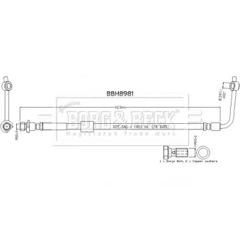 Flexible de frein BORG & BECK OEM LR091261