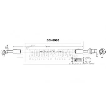 BORG & BECK BBH8983 - Flexible de frein