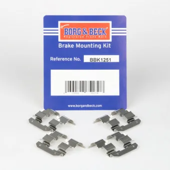 BORG & BECK BBK1251 - Kit d'accessoires, plaquette de frein à disque