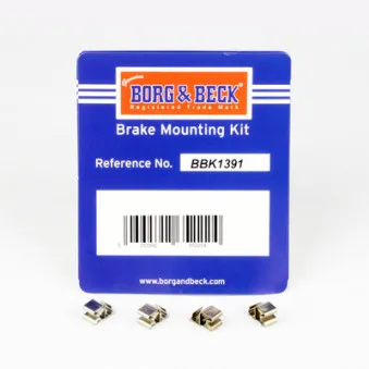 Kit d'accessoires, plaquette de frein à disque BORG & BECK BBK1391