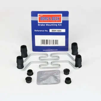 BORG & BECK BBK1680 - Kit d'accessoires, plaquette de frein à disque