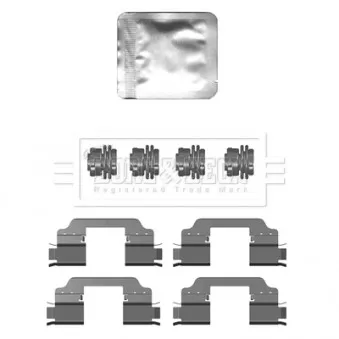 Kit d'accessoires, plaquette de frein à disque BORG & BECK BBK1688