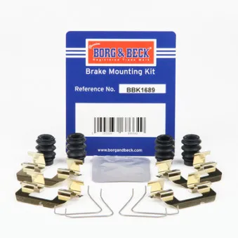 Kit d'accessoires, plaquette de frein à disque BORG & BECK BBK1689