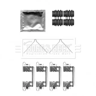 Kit d'accessoires, plaquette de frein à disque BORG & BECK BBK1692