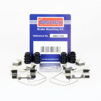 BORG & BECK BBK1705 - Kit d'accessoires, plaquette de frein à disque