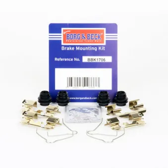 Kit d'accessoires, plaquette de frein à disque BORG & BECK BBK1706