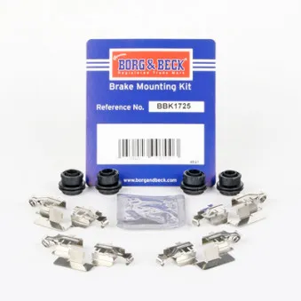 Kit d'accessoires, plaquette de frein à disque BORG & BECK BBK1725
