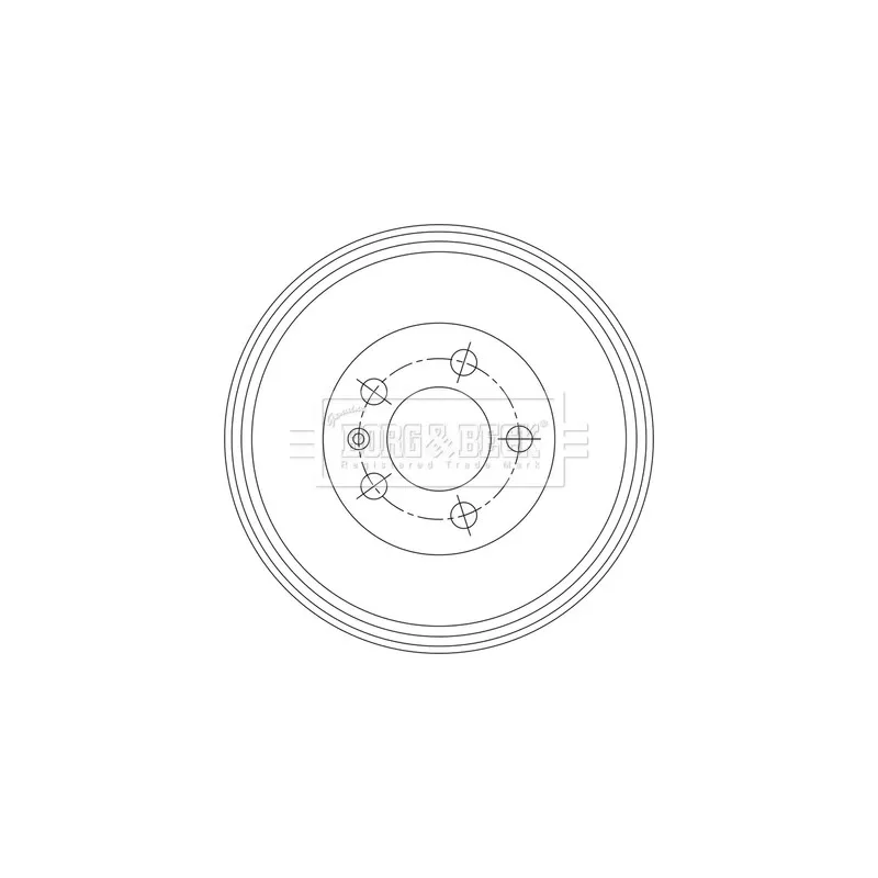 Tambour de frein BORG & BECK BBR7283 - Visuel 1