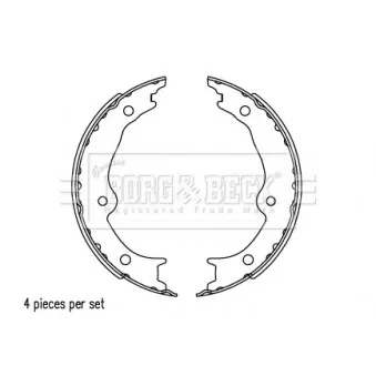 Jeu de mâchoires de frein, frein de stationnement BORG & BECK OEM 4653030040