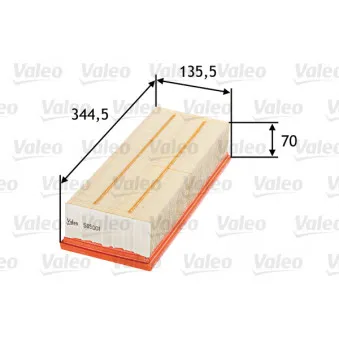 Filtre à air VALEO 585001 pour VOLKSWAGEN GOLF 2.0 R 4motion - 256cv