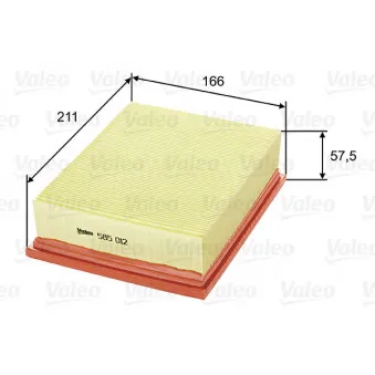 Filtre à air VALEO 585012 pour OPEL CORSA 1.5 D - 50cv