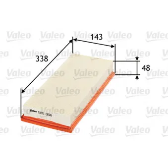Filtre à air VALEO 585050 pour FORD MONDEO 2.0 16V DI / TDDi / TDCi - 90cv