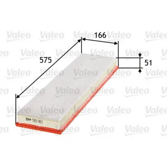 Filtre à air VALEO OEM 2246416