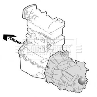 Support moteur BORG & BECK BEM4190 pour AUDI A4 1.8 T - 163cv