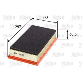 Filtre à air VALEO OEM 71765456