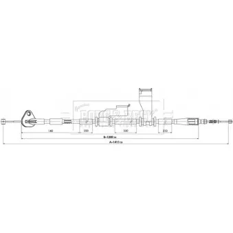 Tirette à câble, frein de stationnement BORG & BECK [BKB3895]