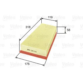 Filtre à air VALEO OEM 1444F7