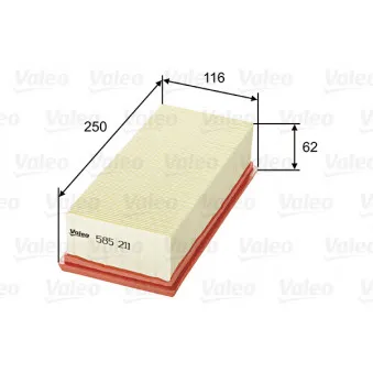 Filtre à air VALEO OEM 1500A045