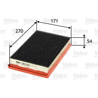 Filtre à air VALEO 585213 pour FIAT STILO 1.9 JTD - 136cv