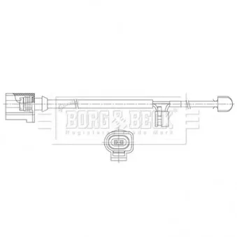 Contact d'avertissement, usure des plaquettes de frein BORG & BECK BWL3220