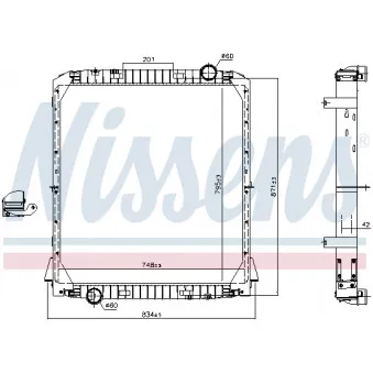 Radiateur, refroidissement du moteur NISSENS 606285 pour IVECO T-WAY MP 190 E 35 W Cursor - 352cv