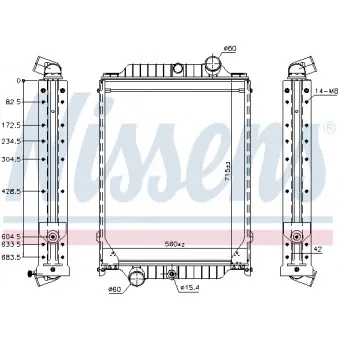Radiateur, refroidissement du moteur NISSENS 606366 pour VOLVO FL FL 180-11 - 180cv