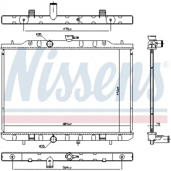 Radiateur, refroidissement du moteur NISSENS 606791