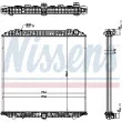 Radiateur, refroidissement du moteur NISSENS [671750]