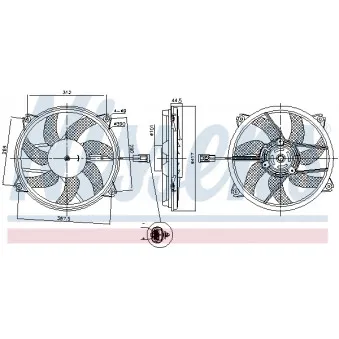 Ventilateur, refroidissement du moteur NISSENS OEM CN7552