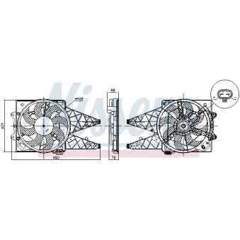 Ventilateur, refroidissement du moteur NISSENS OEM FT930F008