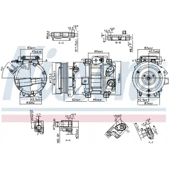 Compresseur, climatisation NISSENS 890917 pour NISSAN NV200 2.4 GDI - 188cv