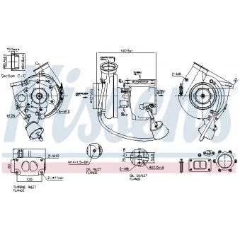 Turbocompresseur, suralimentation NISSENS 93297 pour MAN M90 4140 B - 401cv