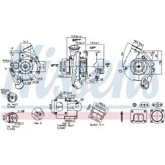 Turbocompresseur, suralimentation NISSENS 93299 pour MERCEDES-BENZ ATEGO 2 1523 A, 1524 A - 231cv