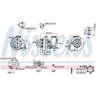 Turbocompresseur, suralimentation NISSENS 93300 pour MERCEDES-BENZ AXOR 2 3335 - 354cv