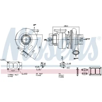 Turbocompresseur, suralimentation NISSENS 93303 pour VOLVO FH 400 - 400cv