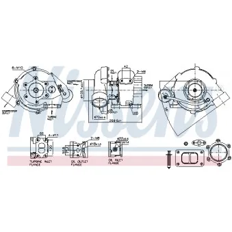 Turbocompresseur, suralimentation NISSENS 93336 pour MERCEDES-BENZ ACTROS MP2 / MP3 2548, L,LL - 476cv