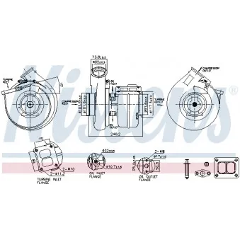 Turbocompresseur, suralimentation NISSENS 93338 pour SCANIA 4 - series 124 C/420 - 420cv