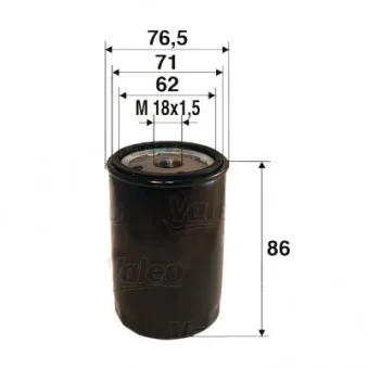 Filtre à huile VALEO 586010 pour OPEL ASTRA 1.6 i - 101cv