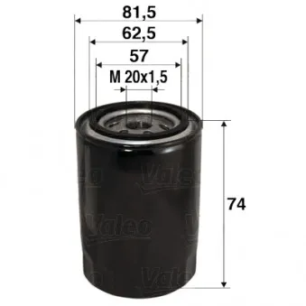 Filtre à huile VALEO 586017 pour OPEL ASTRA 1.7 TD - 68cv