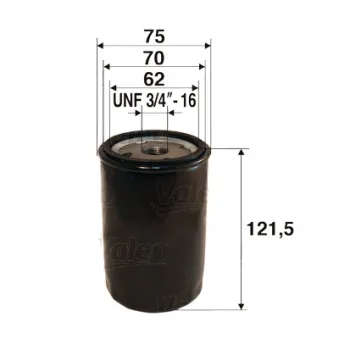 Filtre à huile VALEO 586030 pour FORD MONDEO 1.6 i 16V - 88cv