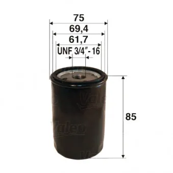 Filtre à huile VALEO 586068 pour OPEL CORSA 1.0 - 45cv