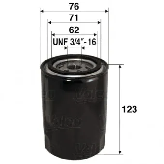 Filtre à huile VALEO 586070 pour MERCEDES-BENZ CLASSE E E 300 T 4-matic - 180cv