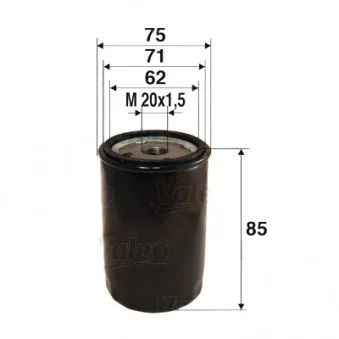 Filtre à huile VALEO 586079 pour FORD MONDEO 1.8 TDCi - 125cv